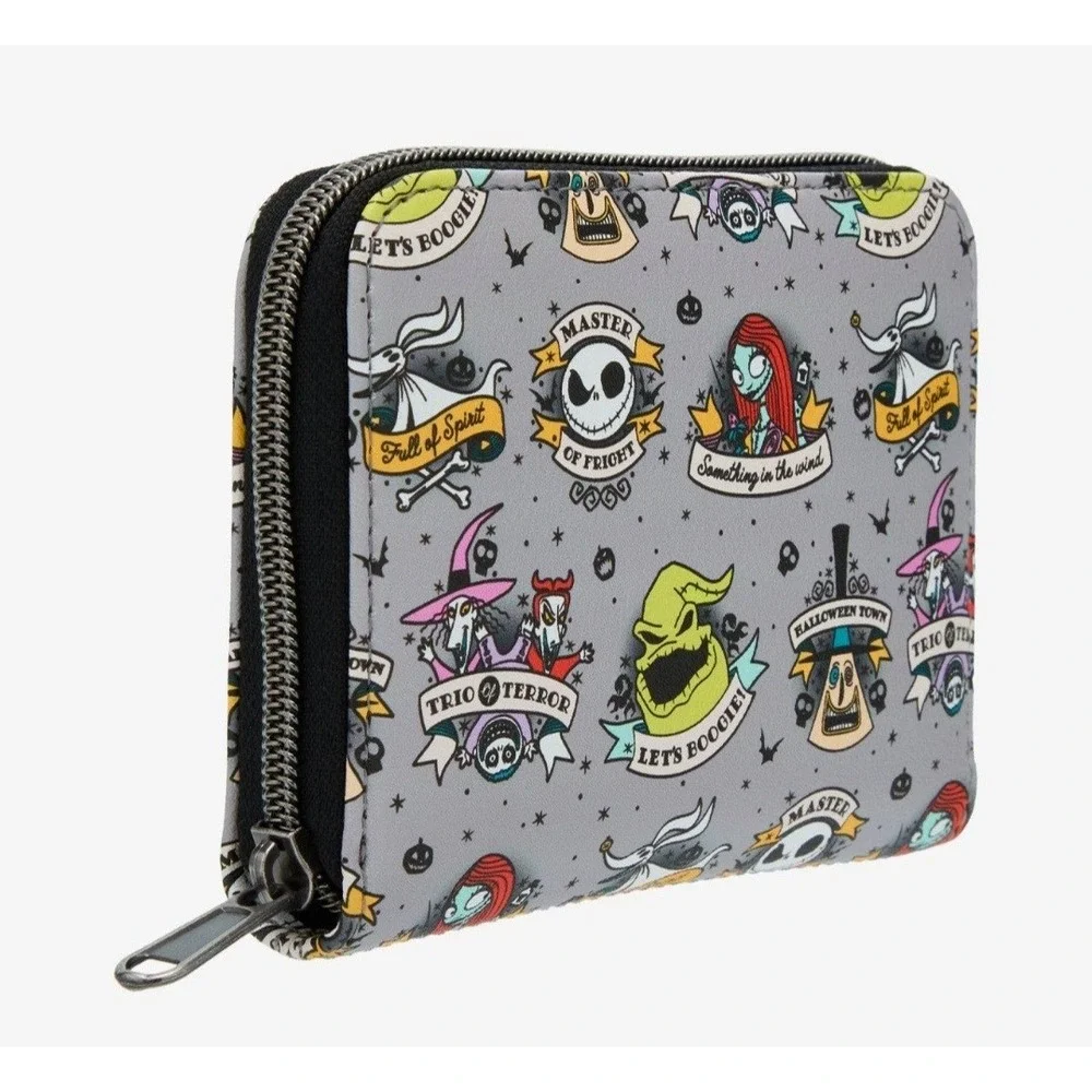 NEW! Loungefly Nightmare Before Christmas Tattoo Art‎ AOP Backpack & Wallet SET!